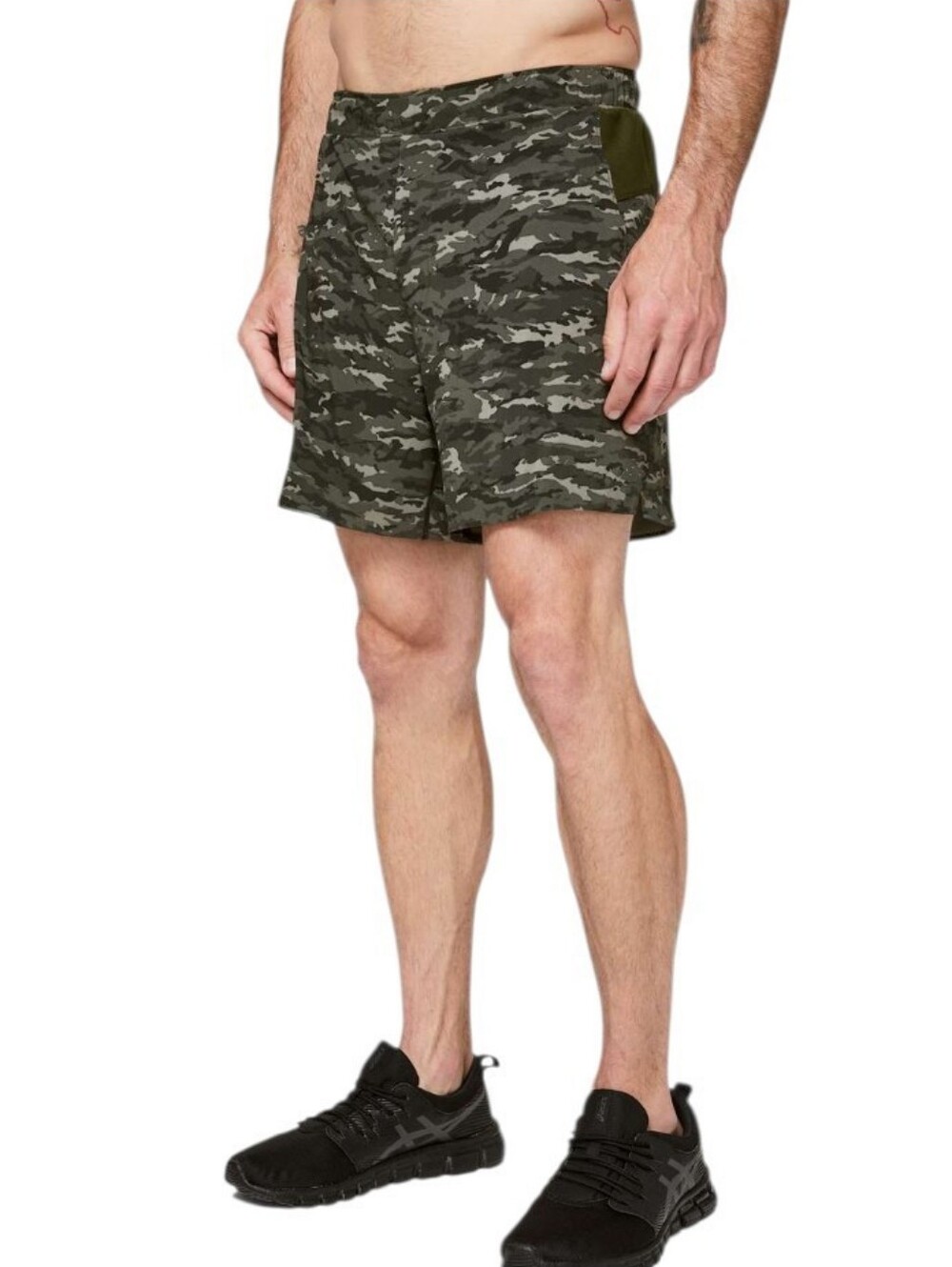 Lululemon Surge Short *Liner Evergreen Camo Green Multi